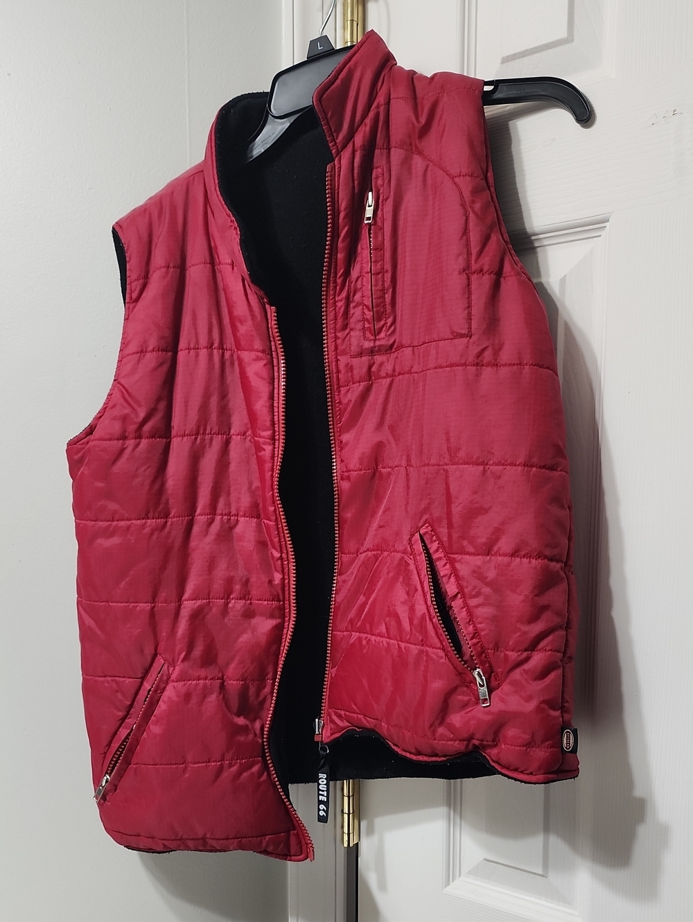 Quilted Red Puffer Vest
